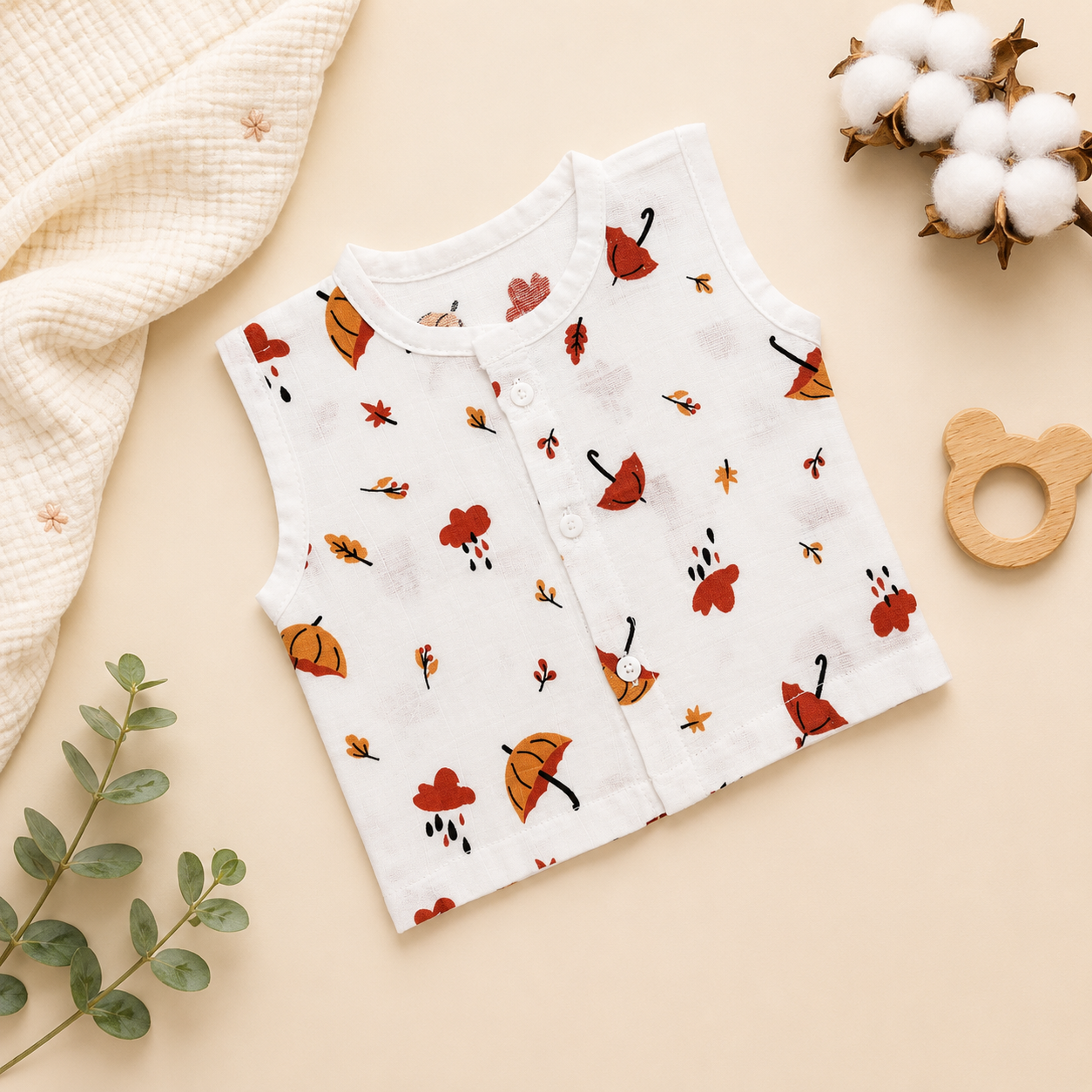 Autumn Umbrella Button Jabla Newborn