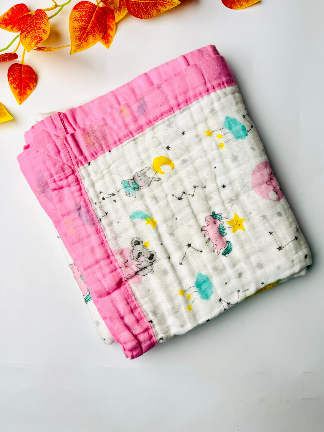 6 layer blanket -Baby Pink