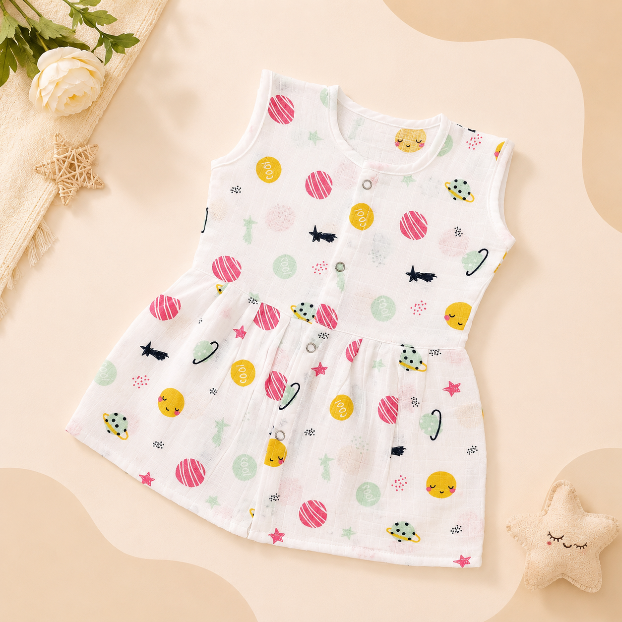 Space Adventure Sleeveless Frock