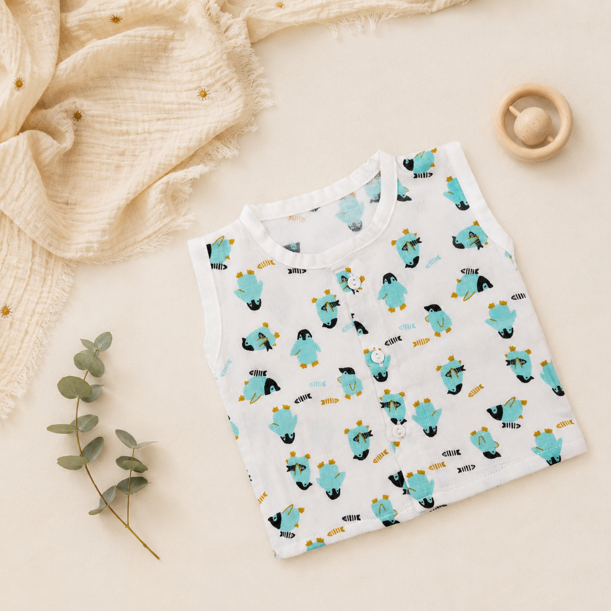 Penguin Button Jabla Newborn