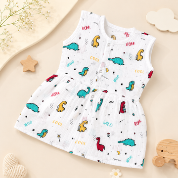 Dino Adventure Sleeveless Frock
